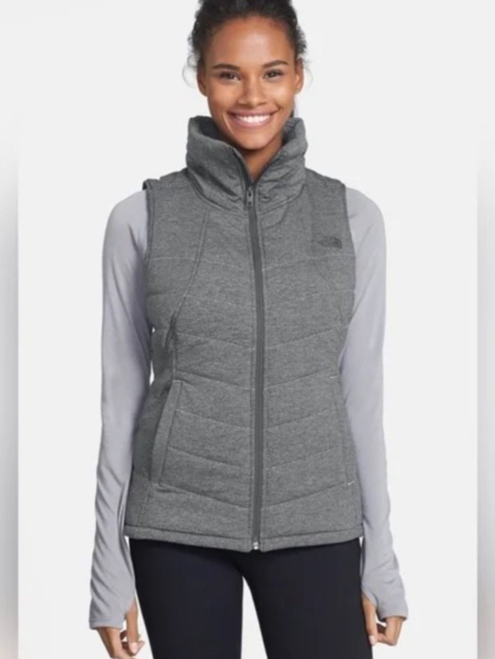 The North Face Pseudio Vest Charcoal Grey Full Zip Size Medium